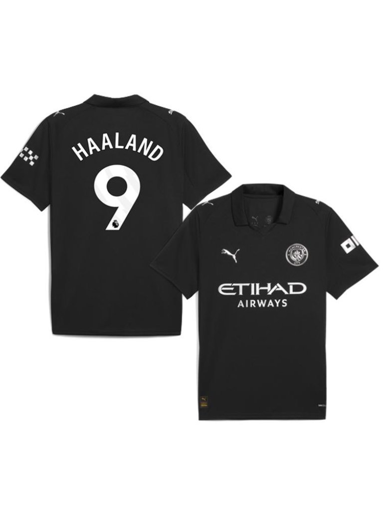 Erling Haaland Black Soccer Jersey
